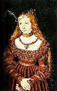 CRANACH, Lucas the Elder, portrait of sybilla of cleves